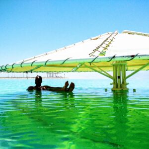 Floating in the Dead Sea, Israel